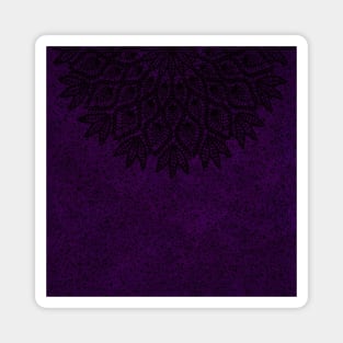 Purple and Black Filigree Magnet