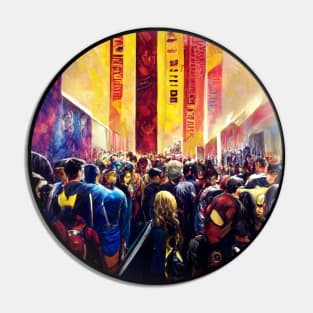 Inside Comic-Con Painting - Circle Pin