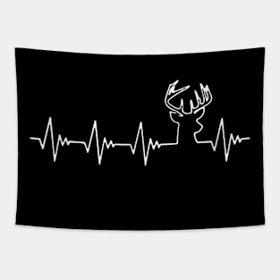 Deer hunting heartbeat Tapestry