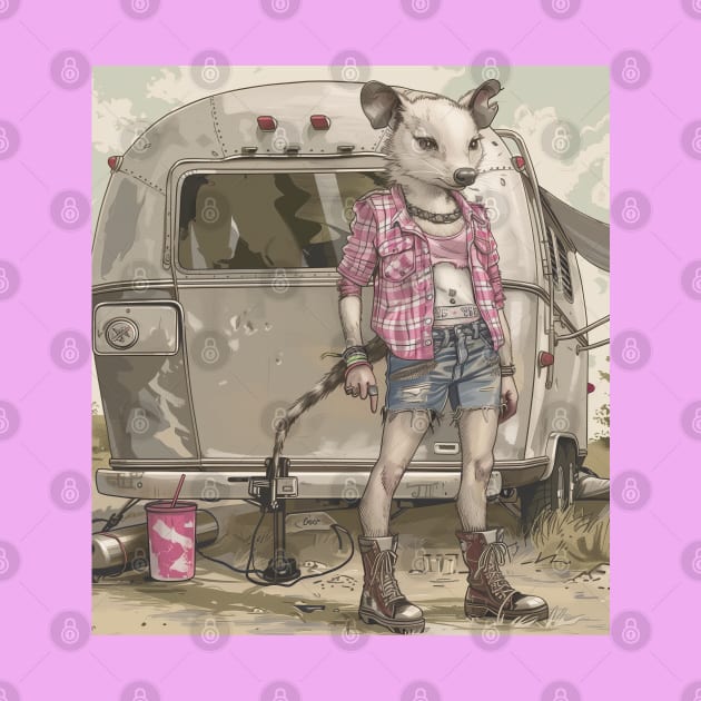 Opossum Queen of the Trailer Park by  tintiger