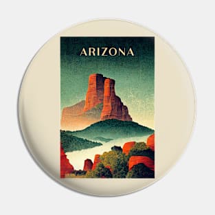 Arizona Retro Travel Pin