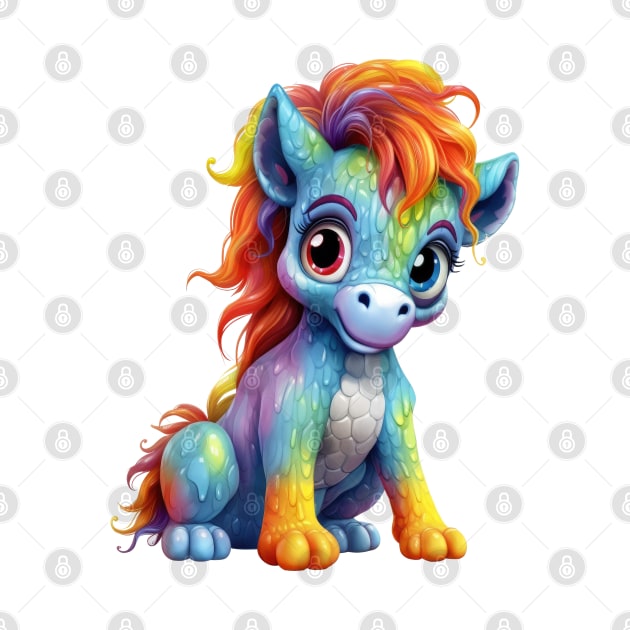 Rainbow Baby Horse by Chromatic Fusion Studio