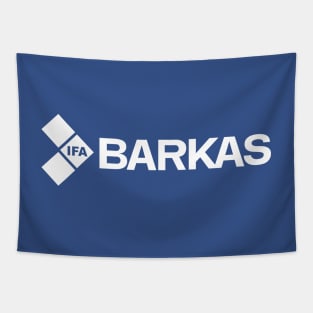 Barkas IFA logo (white) Tapestry