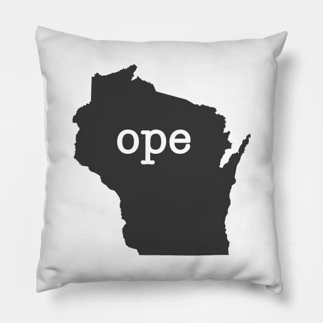 Wisconsin Ope Pillow by juniperandspruce