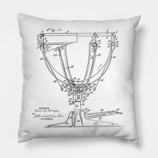 Timpano Adjuster Vintage Patent Hand Drawing Pillow