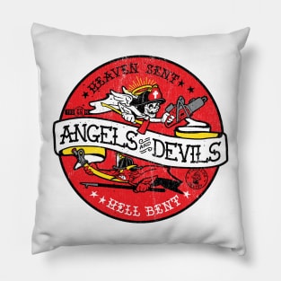 Angels and Devils - Heaven Sent Hell Bent Pillow