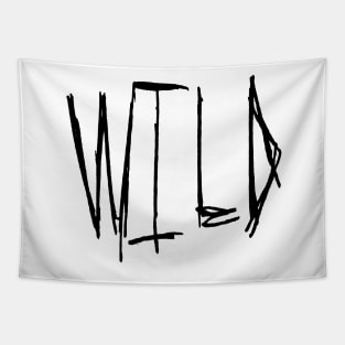 Wild Dark Gritty Pen Text Tapestry