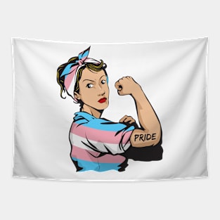 Trangender mom pride funny strong woman Tapestry