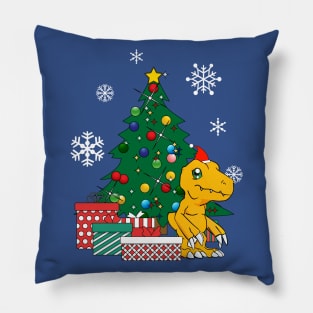 Agumon Around The Christmas Tree Digimon Pillow