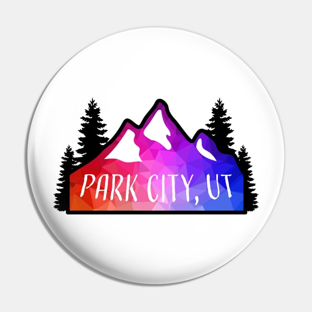 Geometric Colorful Mountain Park City, Utah Pin by KlehmInTime