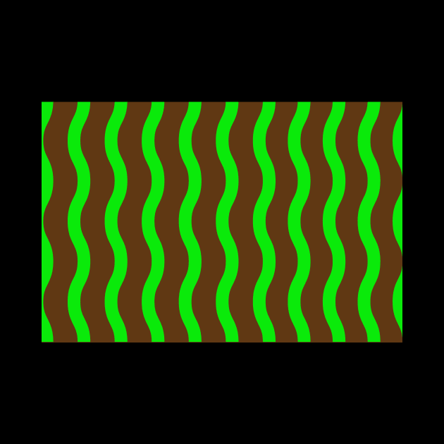 Green and Brown Wavy Lines by Brobocop