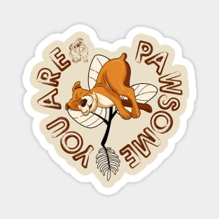 You are pawsome dog lover pun gift Valentine day. My dog is my Valentine Magnet