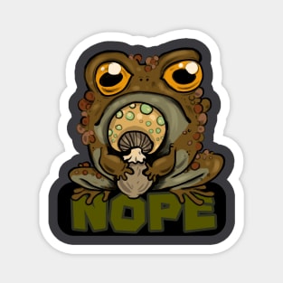 Grumpy Nope Toad Magnet