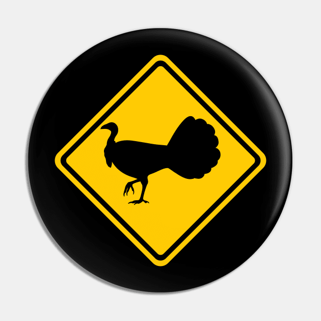 Australian Brush Turkey Road Sign Pin by BinChickenBaby