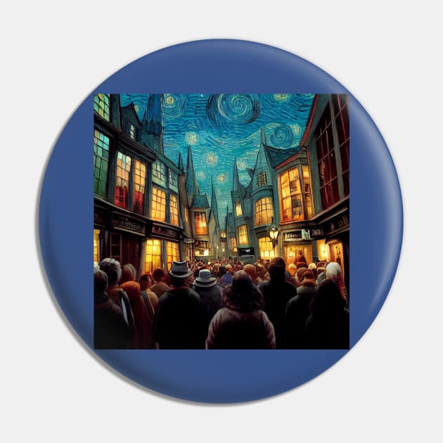 Starry Night in Diagon Alley Pin by Grassroots Green