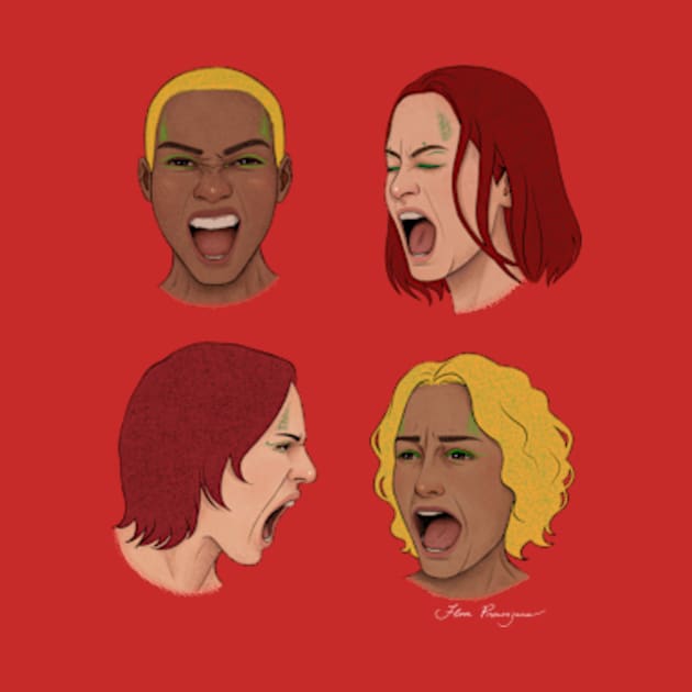 Screaming faces by Flora Provenzano