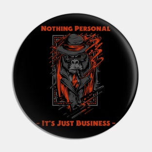 Nothing Personal Gorilla T-Shirt (Red Accent) Pin