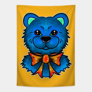 Blue Bear & Tie Dye Tie Tapestry