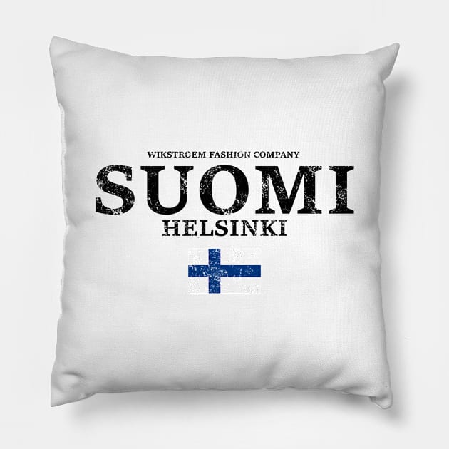 Finland Scandinavia Europe Vacation Travel Pillow by Wikstroem