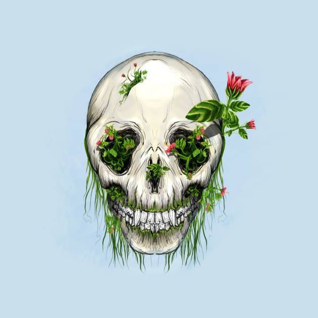 Skull and Roses by WickedArts