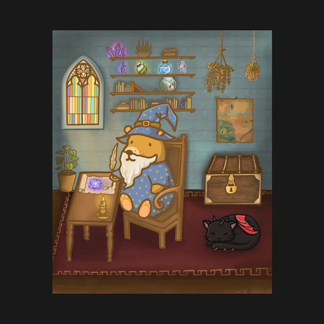 Maurice the Bear - Wizard Office by KatiaMart