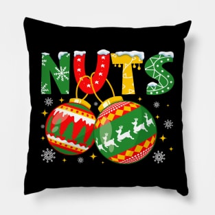 Nuts Christmas Matching Couple Chestnuts Pillow