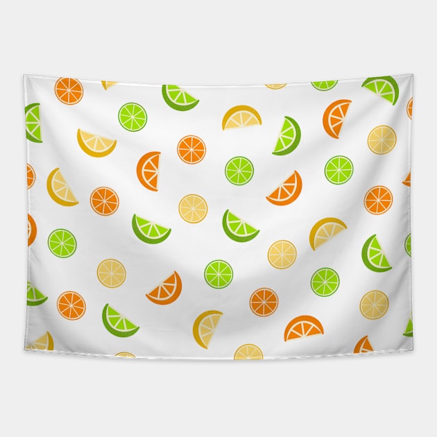 Lemon, Lime, & Orange Slices Tapestry by PLLDesigns