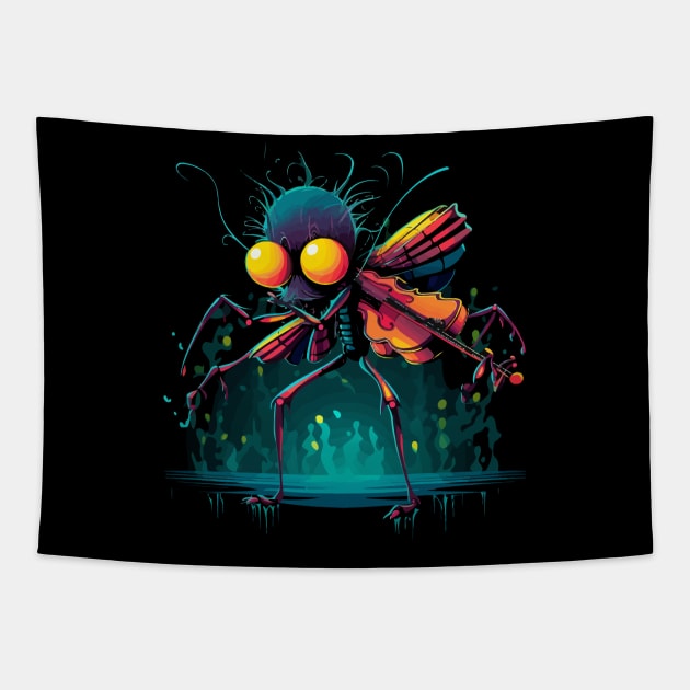 Mosquito Playing Violin Tapestry by JH Mart