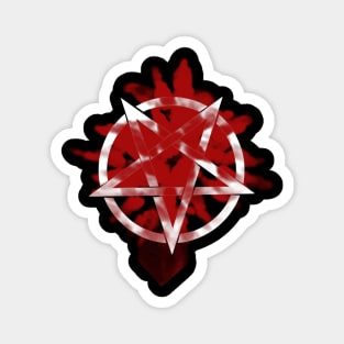 Pentagram with blood stains Magnet