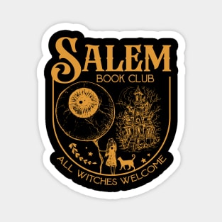 Salem Book Club, Bookish book Halloween - Spooky Witchy gifts | Witches reading Haunted Library Magnet