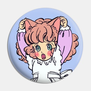 I draw pink pastel chibi neko / the star of cottonland cat girl Pin