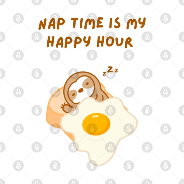 Nap Time is My Happy Hour Sloth by theslothinme