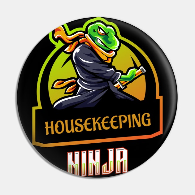 Housekeeping Ninja Pin by ArtDesignDE