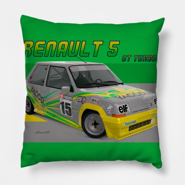 Renault 5 GT Turbo Pillow by PjesusArt