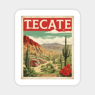 Tecate Baja California Mexico Vintage Tourism Travel Magnet