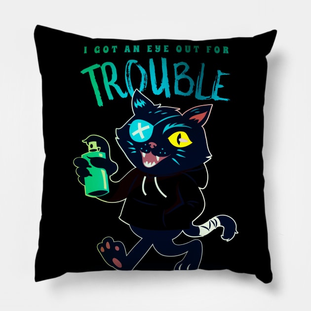 I Got An Eye For Trouble Pillow by TeachUrb