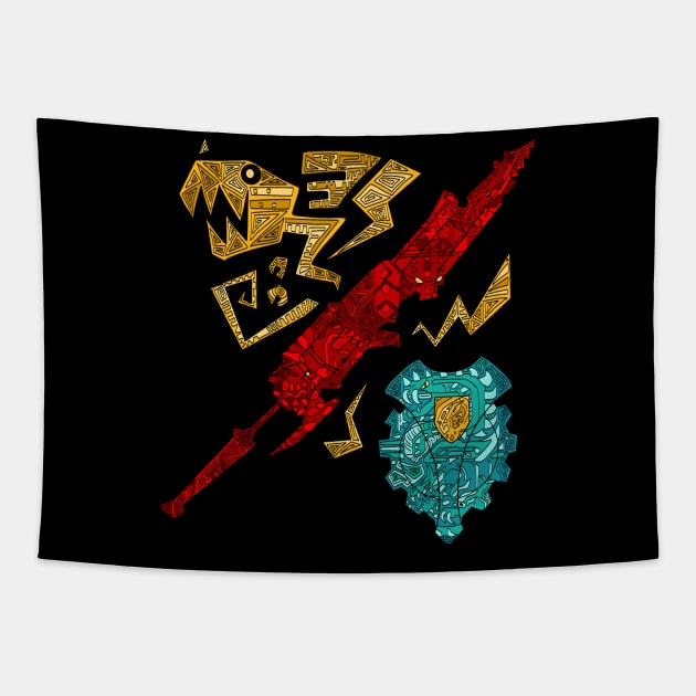 Monster Hunter Gunlance Tapestry by paintchips