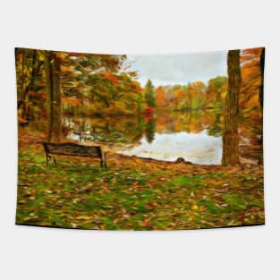 A Dreamer's Pond in Autumn Tapestry