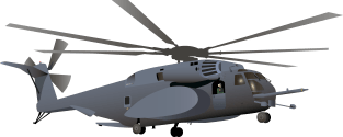 Military MH-53 Helicopter Magnet