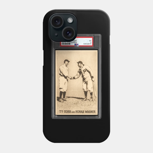 1910 PC796 Sepia Postcards -  TY COBB AND HONAS WAGNER Phone Case by anjaytenan