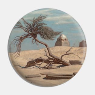 Tree and Graves on the Way to Tel El Armano, Egypt by Elihu Vedder Pin