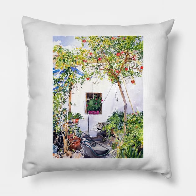 Rincon De La Barriada De Alcora Pillow by margaretmerry