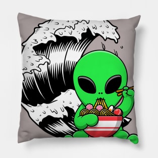 Ramen Alien Cute Pillow