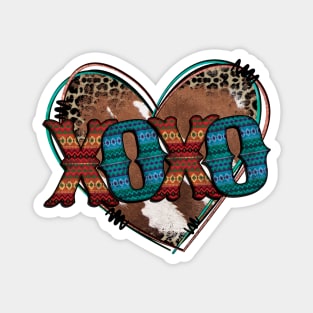 Xoxo Leopard Heart Magnet