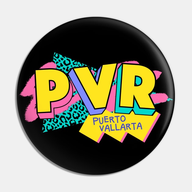 Retro 90s Puerto Vallarta PVR / Rad Memphis Style / 90s Vibes Pin by Now Boarding