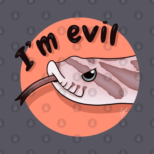 Lavender Western Hognose Snake, "I'm evil" by anacecilia