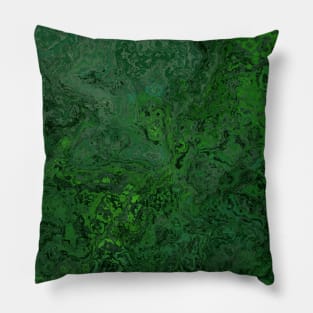 Green Marble Fluid Pour Pillow