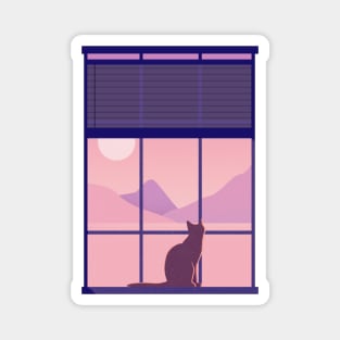 Cat by the window Magnet