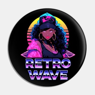 Retro Wave 80s Anime Girl – Anime Shirt Pin