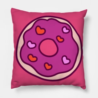 Frosted Heart Donut Pillow